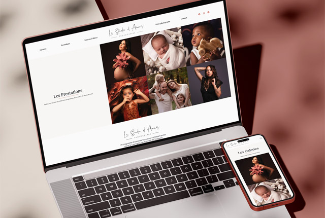 site vitrine d'une photographe