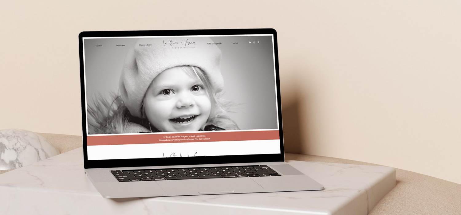 site internet d'une photographe