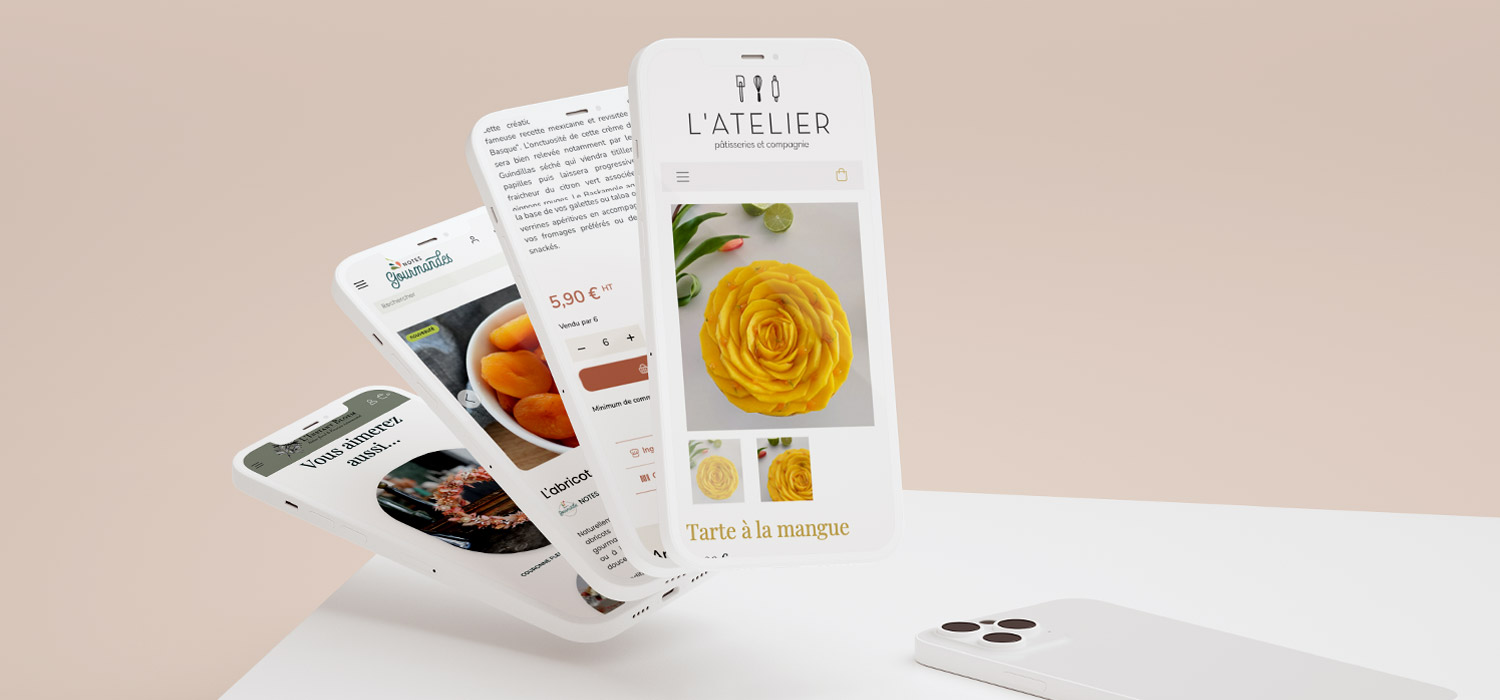 photos de sites internet responsives sur smartphone